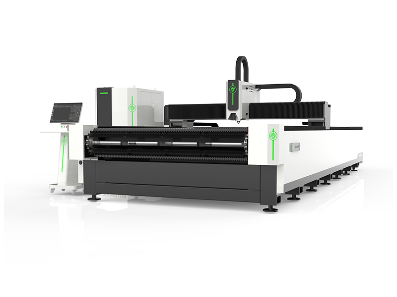 Coil fiber laser cutting production line