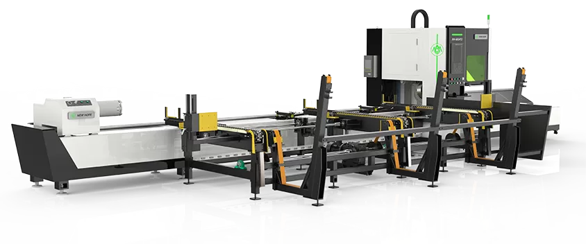 Horizontal Fully automatic feeding special-shaped tube cutting machine