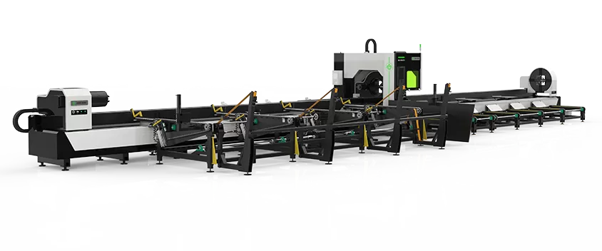 Horizontal large tube fully automatic feeding cutting machine