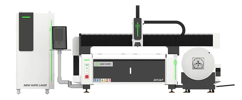Single platform plate and tube integrated laser cutting machine