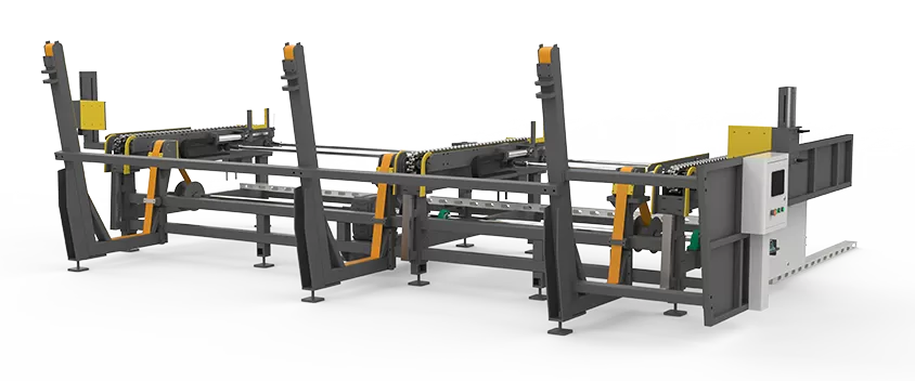 Horizontal automatic laser pipe cutting machine feeding device